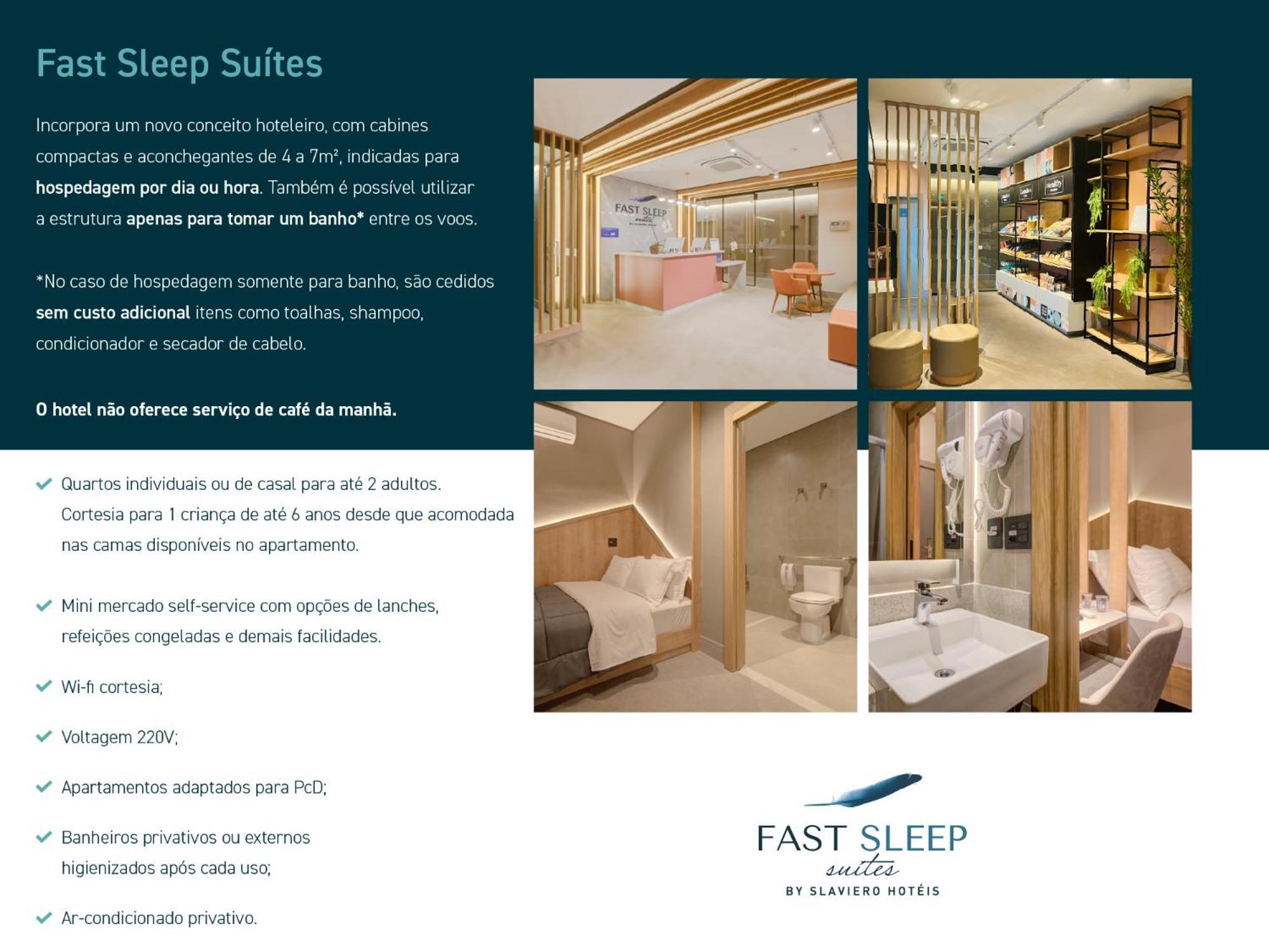 Fast Sleep Suites By Slaviero Hoteis - Hotel Dentro Do Aeroporto De Guarulhos - Terminal 2 - Desembarque Oeste Ngoại thất bức ảnh